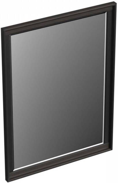 Forzalaqua Reno 2.0 spiegel 59.5x80cm Rechthoek zonder verlichting met frame Massief Eiken Black oiled 8070315