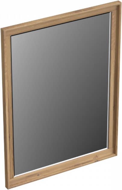 Forzalaqua Reno 2.0 spiegel 59.5x80cm Rechthoek zonder verlichting met frame Massief Eiken Oyster 8071180