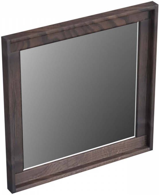Forzalaqua Reno 2.0 spiegel 40x40cm Vierkant zonder verlichting met frame Massief Eiken Charcoal 8072355
