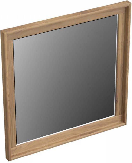 Forzalaqua Reno 2.0 spiegel 50x50cm Vierkant zonder verlichting met frame Massief Eiken Oyster 8071135
