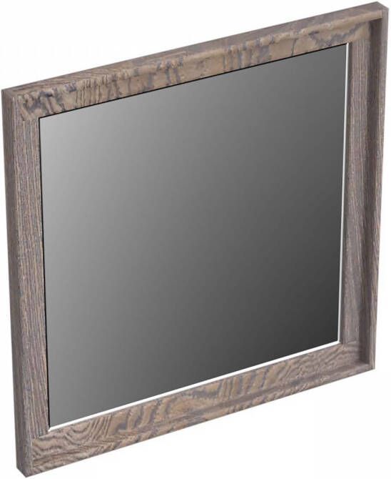 Forzalaqua Reno 2.0 spiegel 50x50cm Vierkant zonder verlichting met frame Massief Eiken Silver Grey 8071705