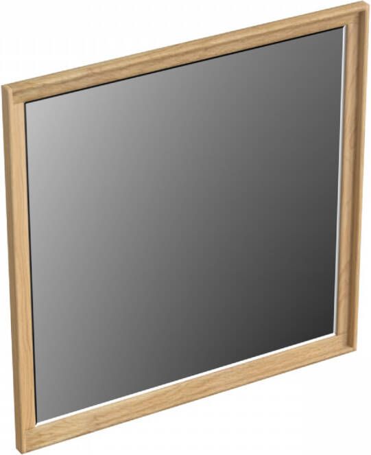 Forzalaqua Reno 2.0 spiegel 80x80cm Vierkant zonder verlichting met frame Massief Eiken Smoke 8072040