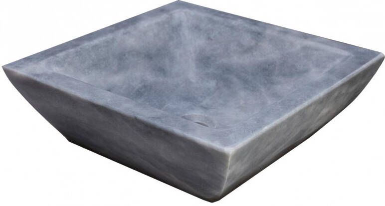 Forzalaqua Waskom Siracusa Cloudy Marmer Gezoet Vierkant 40x40x15 cm