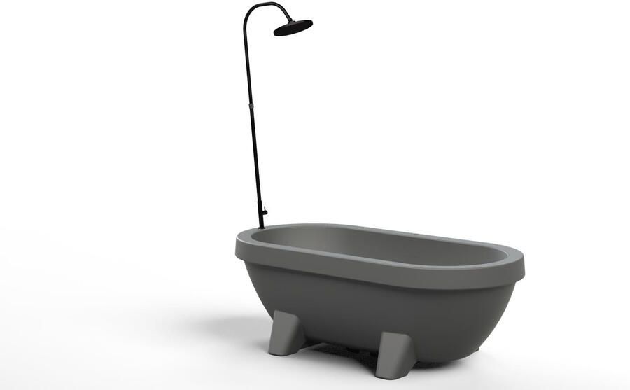 Gardentub buitendouche tuinslangaansluiting 165cm mat zwart 216614