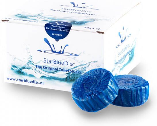 Starbluedisc 24 Toiletblokjes Blauw Jaarverpakking (geschikt voor Geberit Toiletblokhouder)