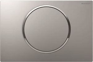Geberit Sigma10 bedieningplaat frontbediening voor toilet 24.6x16.4cm mat chroom 115758JQ5