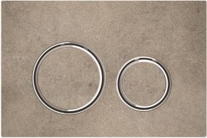 Geberit Sigma21 bedieningplaat met dualflush frontbediening voor toilet urinoir 24.6x16.4cm chroom betonlook 115884JV1