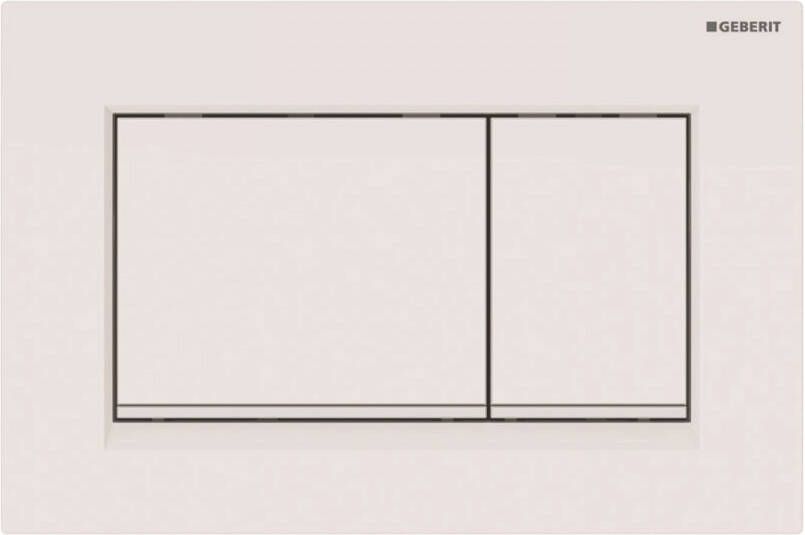 Geberit Sigma30 bedieningplaat 2-toets spoeling frontbediening voor toilet 24.6x16.4cm wit matwit 115.883.11.1