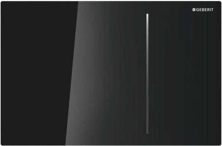 Geberit Sigma70 bedieningplaat 2-toets spoeling frontbediening voor toilet 24x15.8cm zwart 115620SJ1