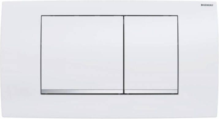 Geberit Twinline bedieningplaat 2-toets spoeling frontbediening voor toilet 34x18.5cm wit 115.899.KJ.1