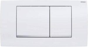 Geberit Twinline bedieningplaat 2-toets spoeling frontbediening voor toilet 34x18.5cm wit 115.899.KJ.1