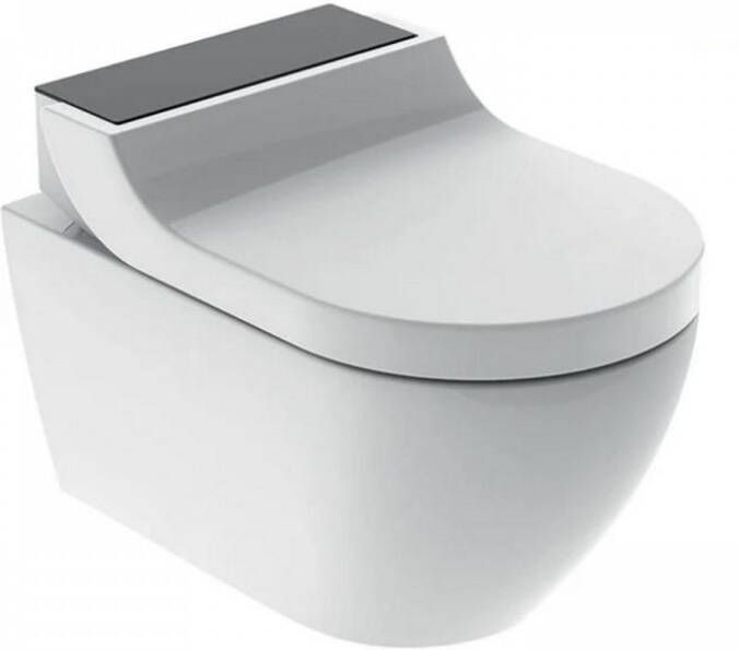 Geberit AquaClean Tuma compleet toiletsysteem wandcloset met bidetfunctie inlcusief zitting zwart glas
