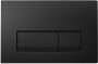 Saniclass bedieningplaat met dualflush frontbediening voor Geberit UP100 inbouwreservoir 24.6x16.4cm mat zwart GEB115105111ZWART - Thumbnail 1