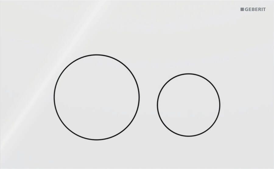 Geberit Sigma40 bedieningsplaat 2-toets spoeling rond glas wit 115.628.SI.1