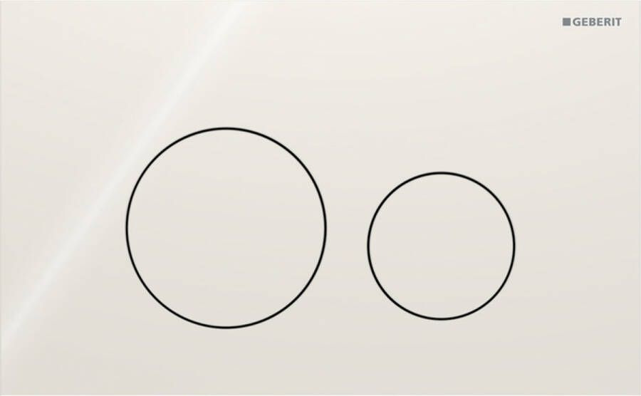 Geberit Sigma40 bedieningsplaat 2-toets spoeling rond glas zand-grijs 115.628.JL.1