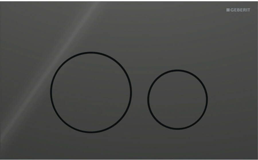 Geberit Sigma40 bedieningsplaat 2-toets spoeling rond glas zwart 115.628.SJ.1