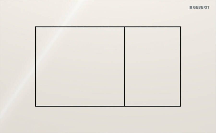 Geberit Sigma40 bedieningsplaat 2-toets spoeling vierkant glas zand-grijs 115.629.JL.1