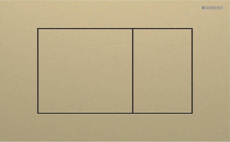 Geberit Drukplaat Sigma 40 2-toets Square RVS Geborsteld Messing