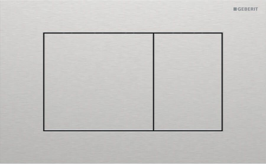 Geberit Sigma40 bedieningsplaat 2-toets spoeling vierkant geborsteld rvs 115.629.FW.1