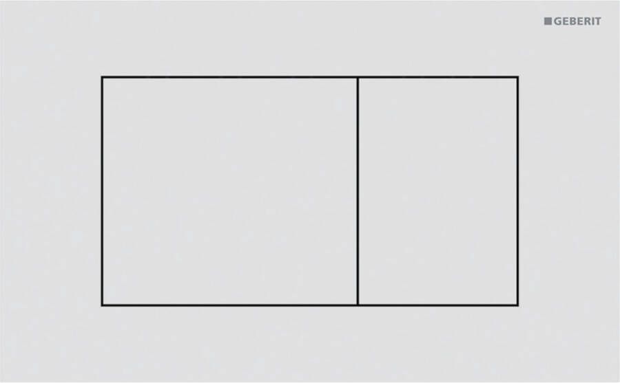 Geberit Sigma40 bedieningsplaat 2-toets spoeling vierkant matwit easy-to-clean 115.629.JT.1