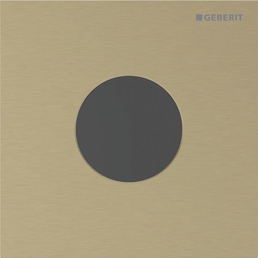 Geberit Bedieningsplaat Type 40 Met Batterijvoeding Round Easy To Clean Geborsteld Messing