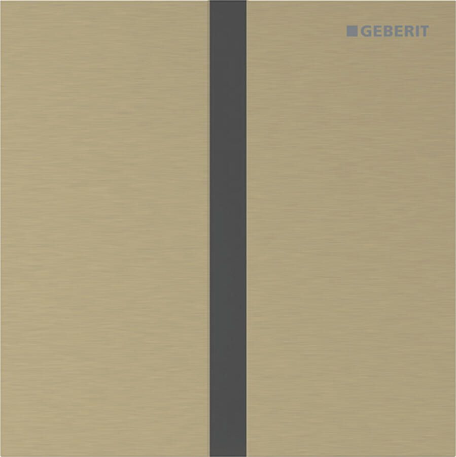Geberit Bedieningsplaat Type 40 Met Batterijvoeding Sqaure Easy To Clean Geborsteld Messing