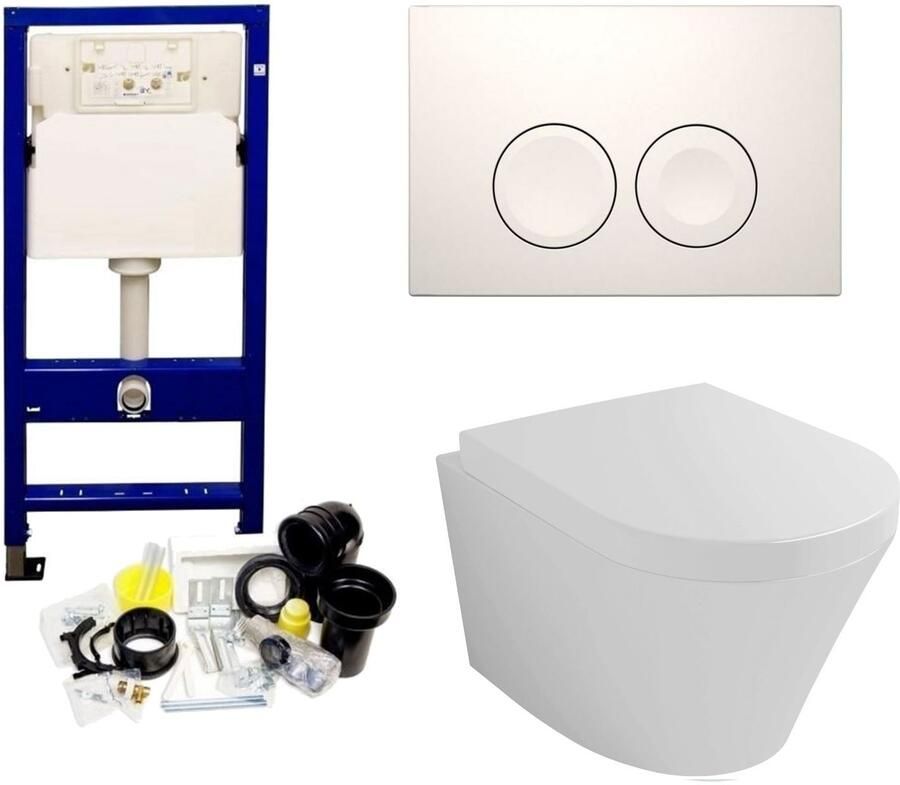 Aqua Splash UP100 Toiletset 02 Vesta Met Delta Drukplaat