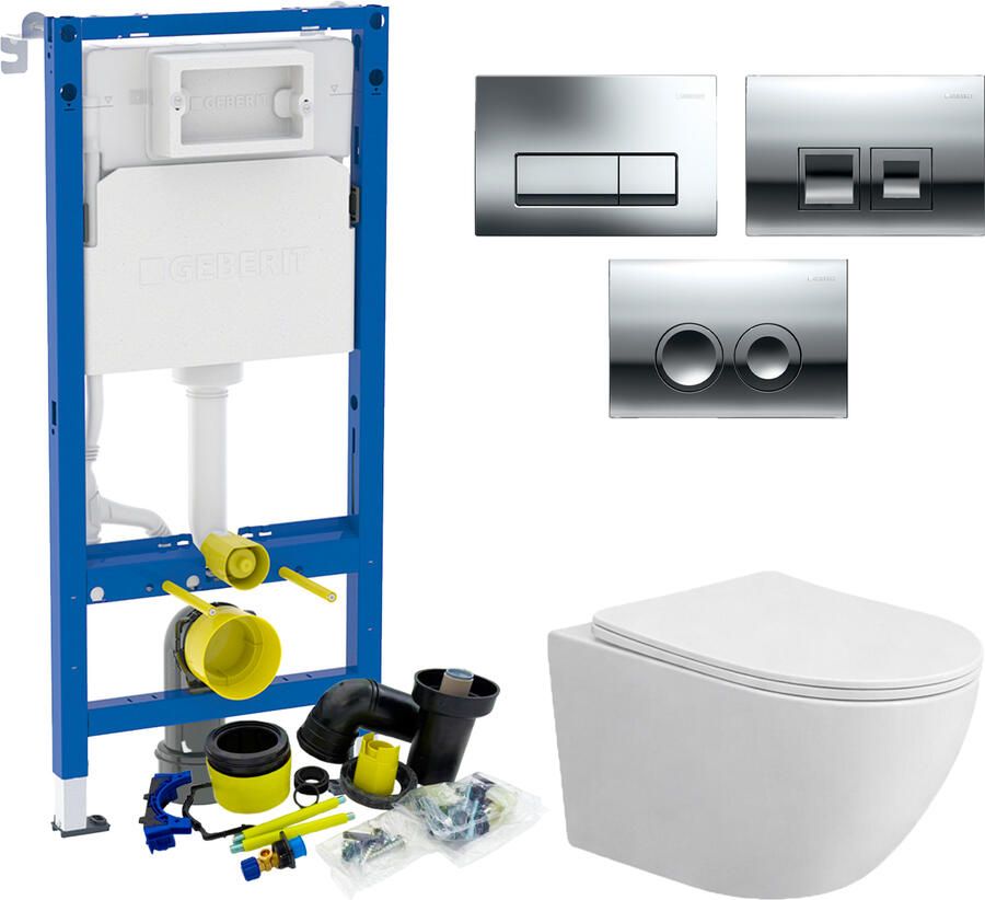 Geberit UP100 Toiletset Compleet | Inbouwreservoir | BWS Tado | Drukplaat