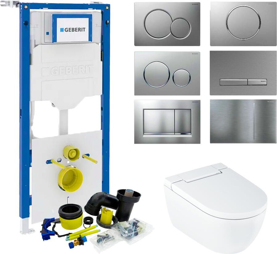 Geberit up320 Toiletset AquaClean Alba | Douche WC | Wit | Sigma Drukplaat