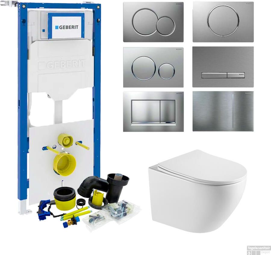 Boss & Wessing Badmeubelset BWS Riga Met Asia Wastafel Wit 120 cm Leigrijs