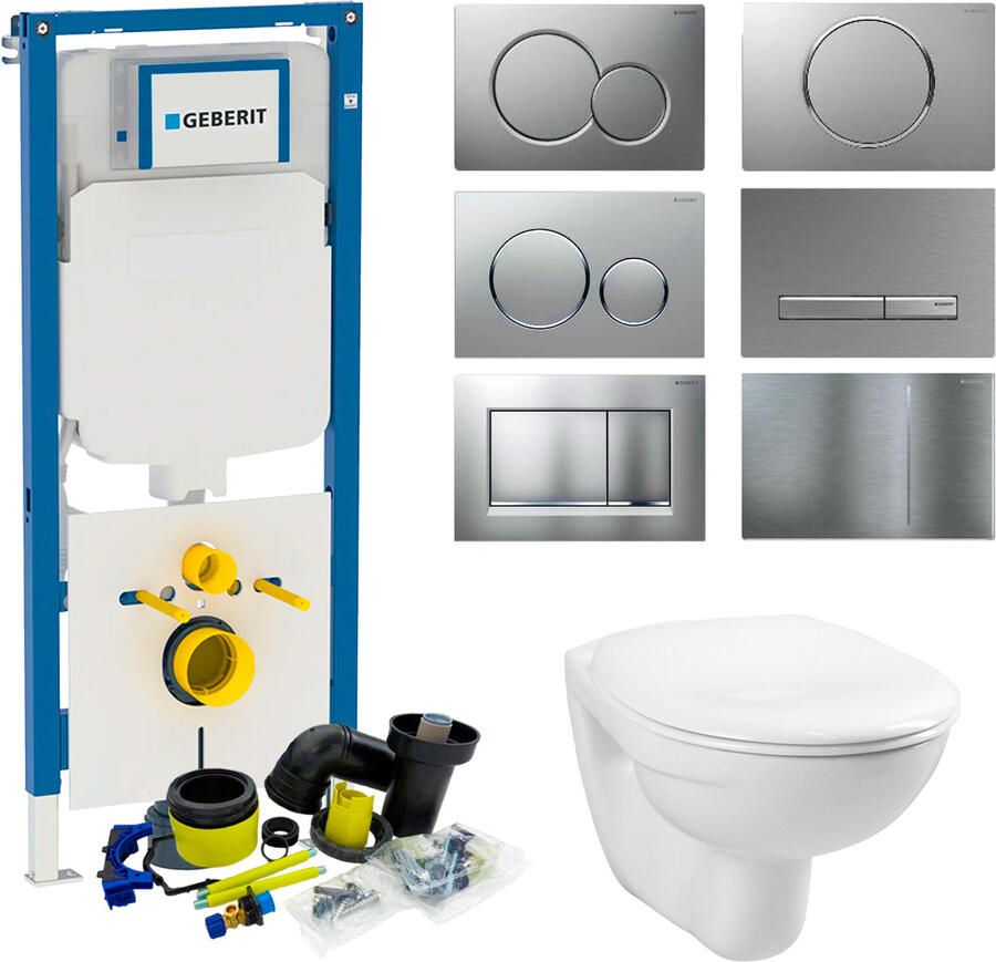 Geberit UP720 Toiletset Compleet | Inbouwreservoir | Sigma 8 Basic Smart Wit | Met drukplaat | SET01