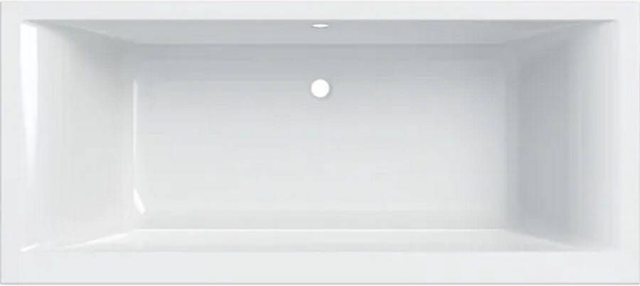 GEBERIT Renova Plan Ligbad halfvrijstaand rechthoekig overloop afvoer midden acryl 1800 x 800 x 420mm (LxBxH) glans wit