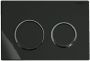 Geberit Omega20 bedieningplaat 2-toets spoeling frontbediening voor toilet 21.2x14.2cm zwart 115085KM1 - Thumbnail 1
