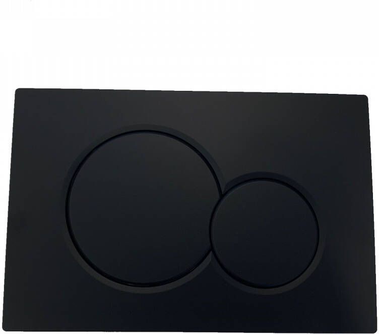 Saniclass bedieningplaat met dualflush frontbediening voor Geberit UP320 inbouwreservoir 24.6x16.4cm zwart mat 33768 SIGMAMZ