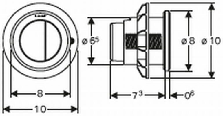 Geberit Type10 bedieningplaat 2-toets spoeling frontbediening voor toilet 10x10cm zwart chroom 116.057.KM.1
