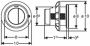 Geberit Type10 bedieningplaat 2-toets spoeling frontbediening voor toilet 10x10cm zwart chroom 116.057.KM.1 - Thumbnail 1