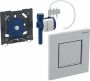 Geberit Type 30 urinoir bedieningsplaat pneumatisch glans wit strook & toets mat chroom - Thumbnail 1