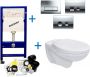 Geberit UP100 Toiletset Compleet | Inbouwreservoir | BWS Basic Pro Randloos | Set01 met drukplaat - Thumbnail 1