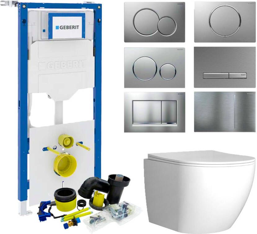 Geberit UP320 Toiletset Compleet | Inbouwreservoir | Mudo Randloos | Drukplaat