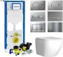 Geberit UP320 Toiletset Compleet | Inbouwreservoir | Mudo Randloos | Drukplaat - Thumbnail 1
