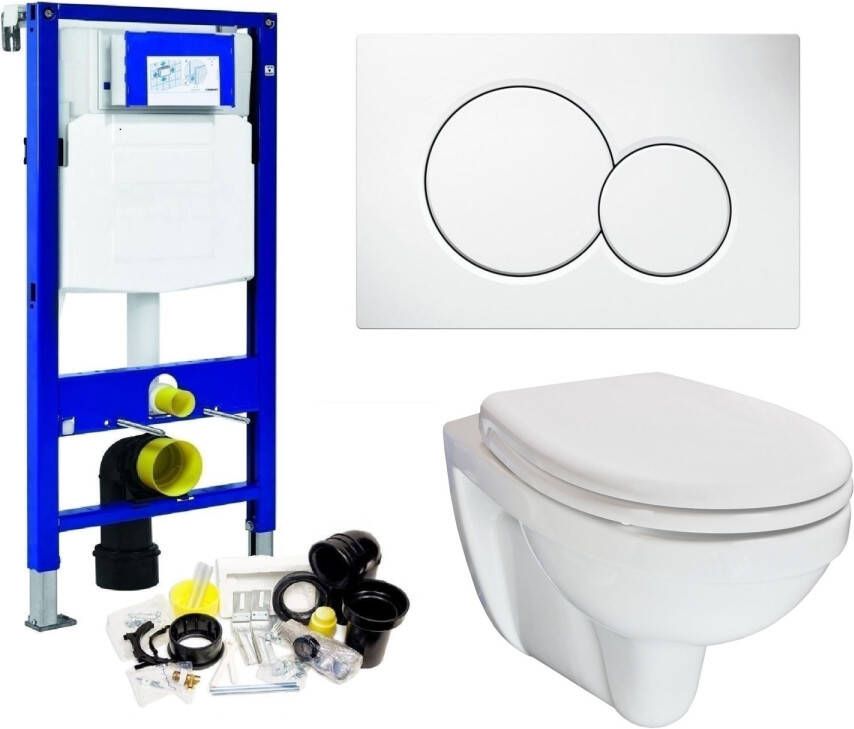 Geberit UP320 Toiletset set02 B&W Compact 47.5 cm met Sigma drukplaat