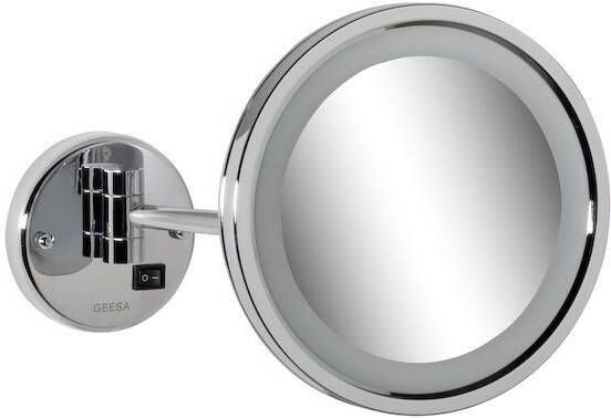 Geesa Mirror Scheerspiegel LED-verlichting 1 arm 3x vergrotend ø 215 mm Chroom 911088