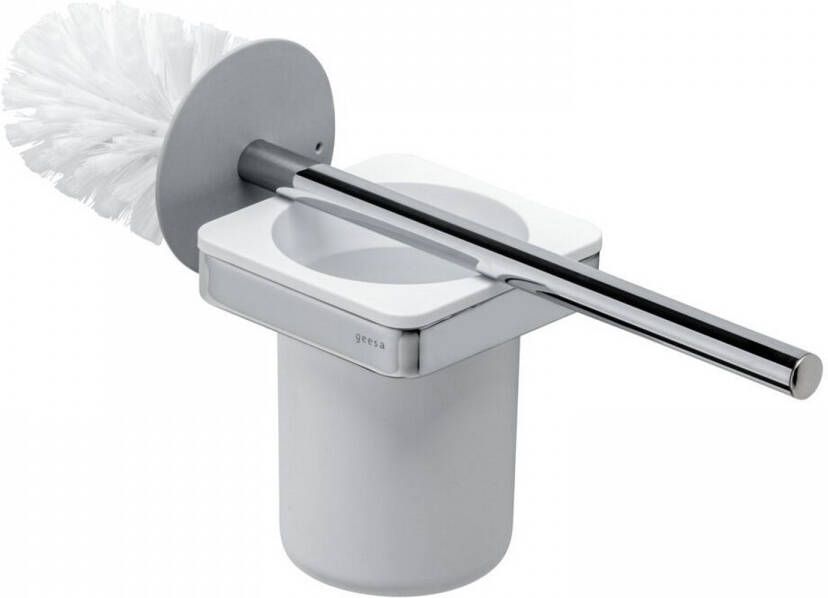 Geesa Frame Toiletborstel met houder Wit Chroom (witte borstelkop) 91881102