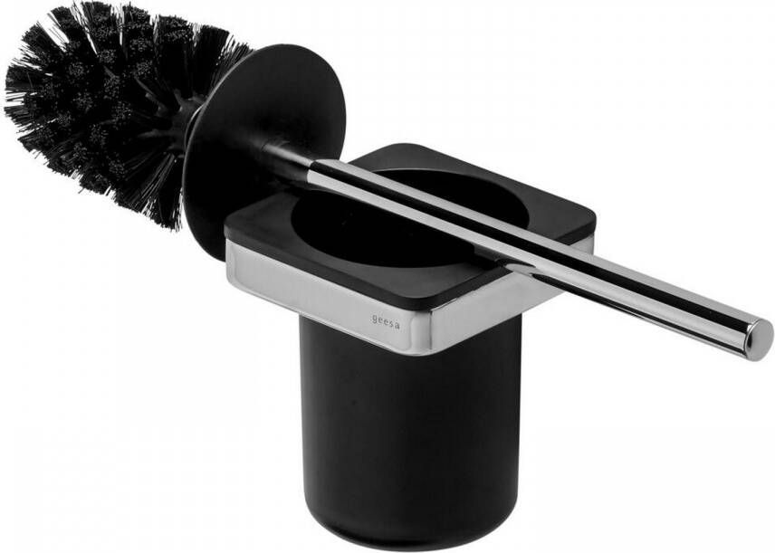 Geesa Toiletborstel met Houder Frame Zwart Chroom