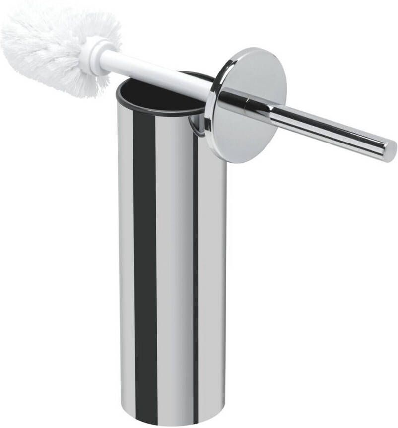 Geesa Toiletborstel met Houder Nemox Vrijstaand Witte Borstelkop Chroom