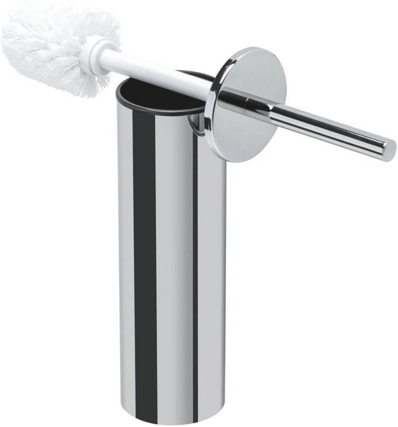Geesa Toiletborstel met Houder Nemox Wand Witte Borstelkop Chroom