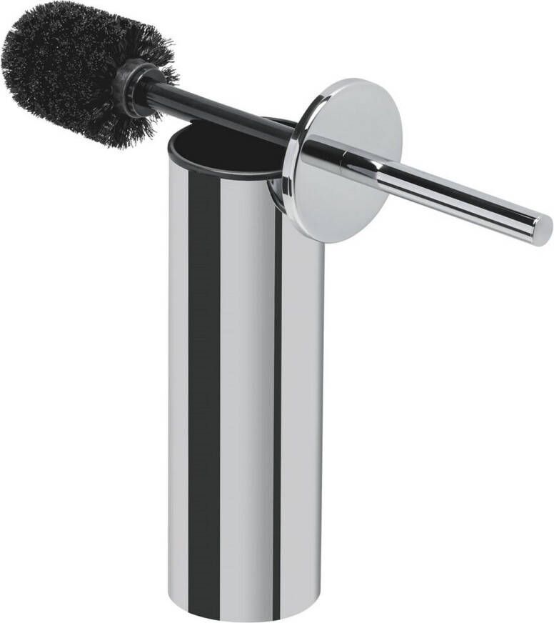 Geesa Toiletborstel met Houder Nemox Wand Zwarte Borstelkop Chroom