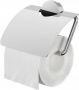 Geesa Opal toiletrolhouder met klep 14x1 9x14 2cm chroom - Thumbnail 1