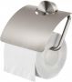 Geesa Opal toiletrolhouder met klep 14 x 2 3 x 13 7 cm RVS geborsteld - Thumbnail 1