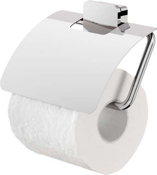 Geesa Topaz toiletrolhouder met klep chroom